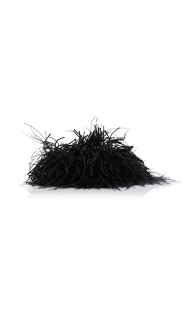 Shop Loewe Feather-embellished Headband In Black