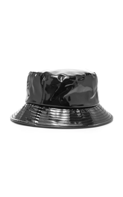 Shop Avenue Foxwood Pvc Bucket Hat In Black