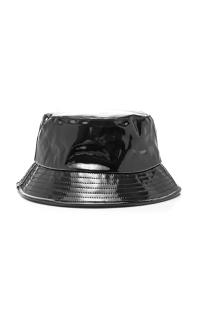 Shop Avenue Foxwood Pvc Bucket Hat In Black