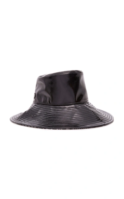 Shop Eric Javits Driptidoo Pvc Bucket Hat In Black