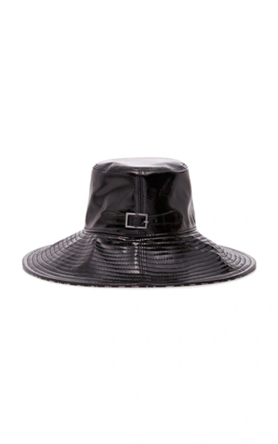 Shop Eric Javits Driptidoo Pvc Bucket Hat In Black