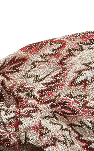Shop Missoni Pink Knitted Viscose-knit Headband