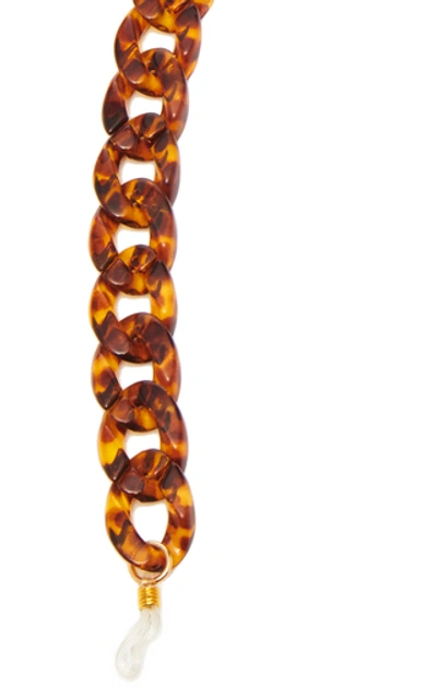 Shop Donni Acrylic Sunglasses Chain In Brown