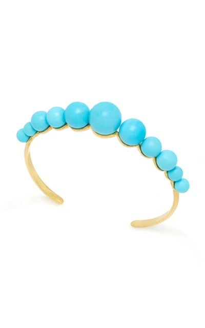 Shop Irene Neuwirth 18k Gold And Turquoise Cuff