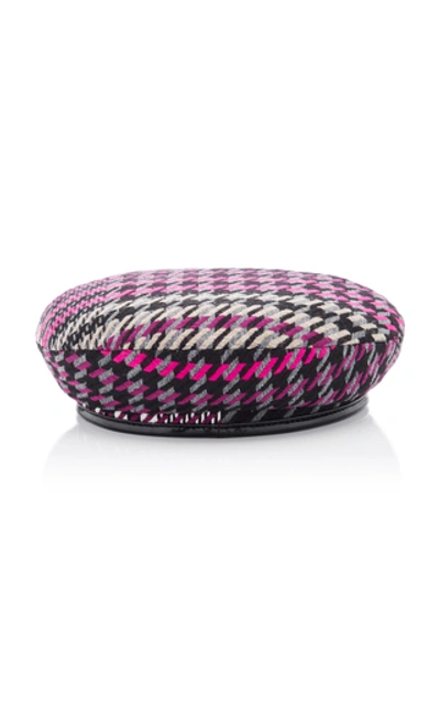 Shop Maison Michel Billy Printed Vinyl Beret In Multi