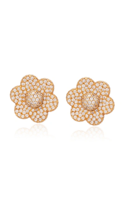 Shop Ashley Mccormick 18k Gold And Diamond Earrings