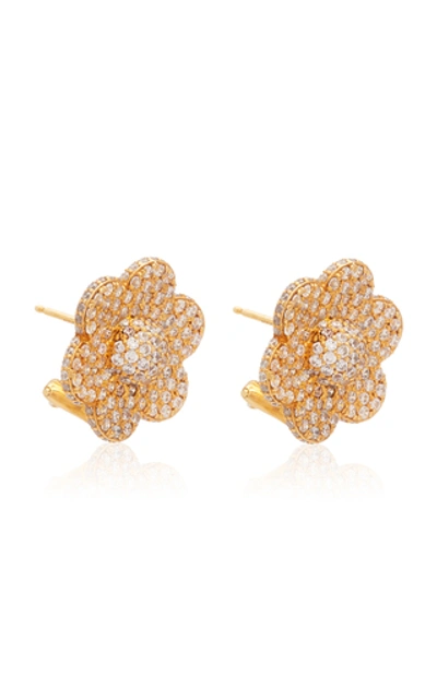 Shop Ashley Mccormick 18k Gold And Diamond Earrings