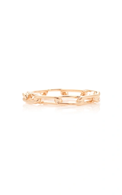 Shop Walters Faith Rose-gold Chain Link Ring In Pink