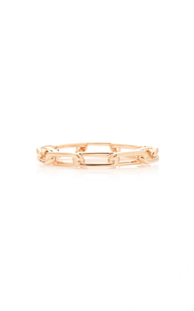 Shop Walters Faith Rose-gold Chain Link Ring In Pink