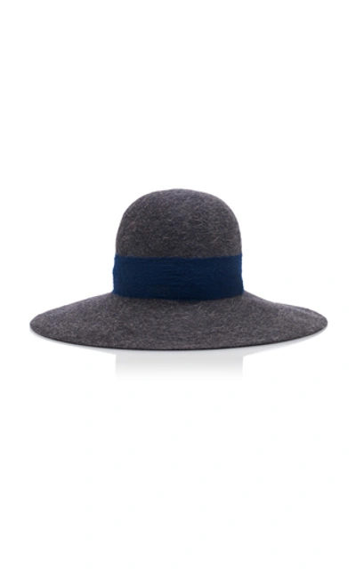 Shop Lola Hats Garter Two-tone Felt Hat In Grey