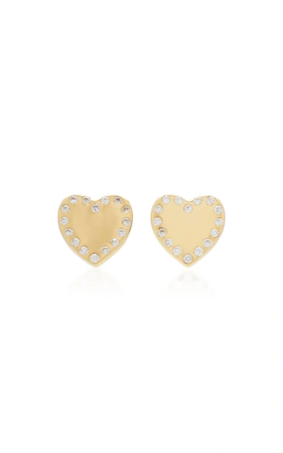 Shop Ashley Mccormick 18k Gold Diamond Earrings