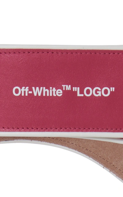 Shop Off-white Racing Leather Belt In Pink