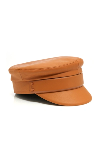 Shop Ruslan Baginskiy Hats Leather Cap In Brown