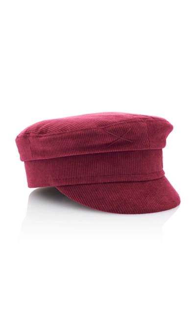 Shop Ruslan Baginskiy Hats Velvet Cap In Purple