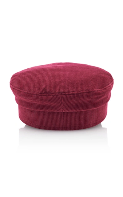 Shop Ruslan Baginskiy Hats Velvet Cap In Purple
