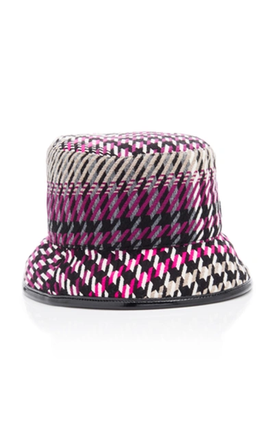 Shop Maison Michel Jason Printed Vinyl Bucket Hat In Multi