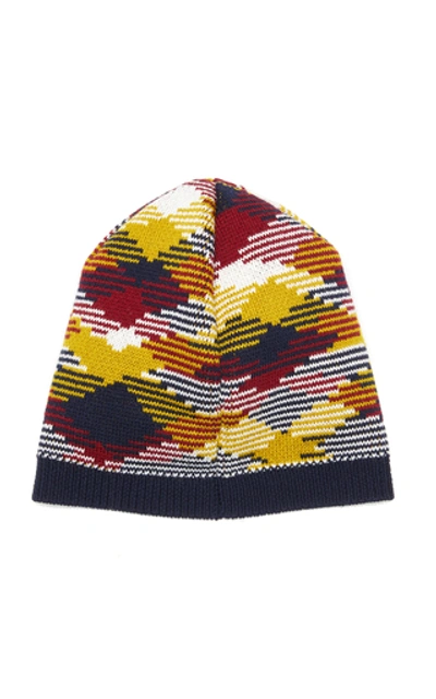 Shop Missoni Intarsia-knit Wool Beanie In Multi