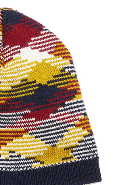 Shop Missoni Intarsia-knit Wool Beanie In Multi