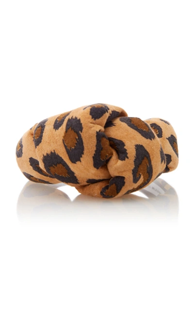 Shop Benoit Missolin Charlotte Leopard Print Headband In Animal