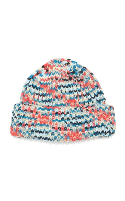 Shop Missoni Rib-knit Cashmere Beanie In Blue