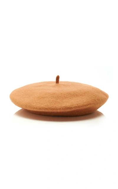 Shop Avenue Alcorn Wool Beret In Brown