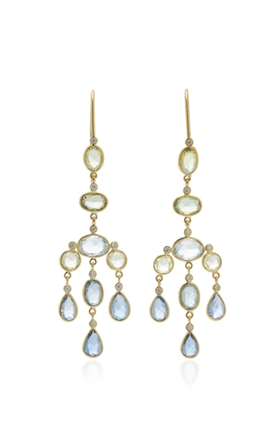 Shop Amrapali Darshana 18k Gold Sapphire Earrings In Multi