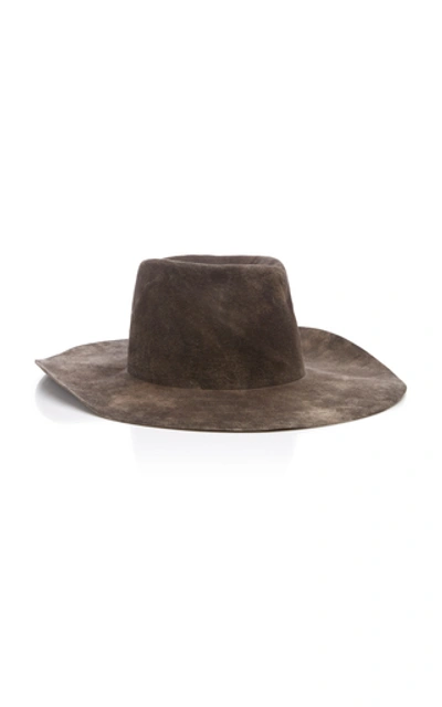 Shop Reinhard Plank Nana Felt Fedora In Brown