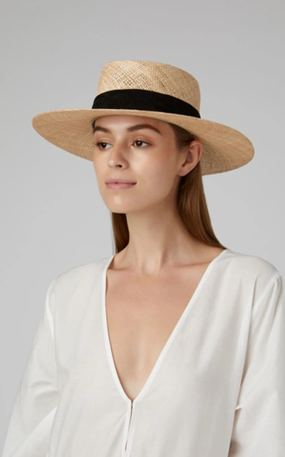 Shop Janessa Leone Jodi Straw Hat In Neutral