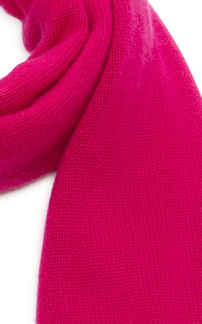 Shop Joseph Magenta Cashmere Scarf In Pink