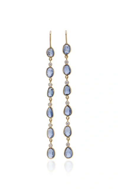 Shop Amrapali Rashmika 18k Gold, Sapphire And Diamond Earrings In Multi