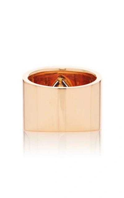 Shop Gilan Hafsa 18k Rose Gold And Diamond Ring In Black
