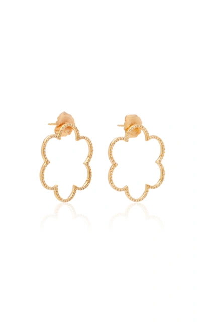 Shop Ashley Mccormick Amelie 18k Gold And Diamond Hoop Earrings