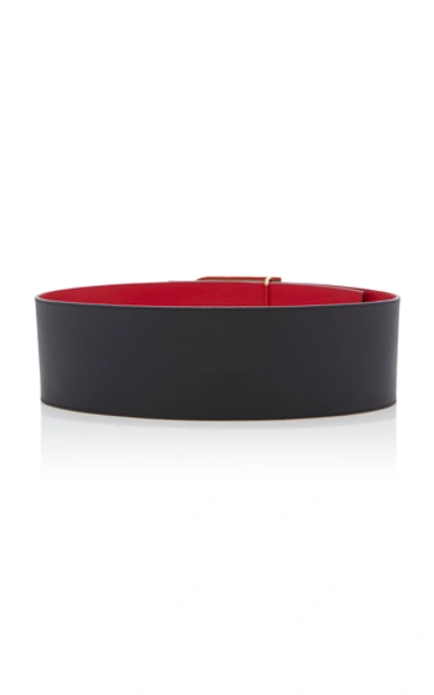 Shop Balmain B-belt Reversible Leather Belt In Black