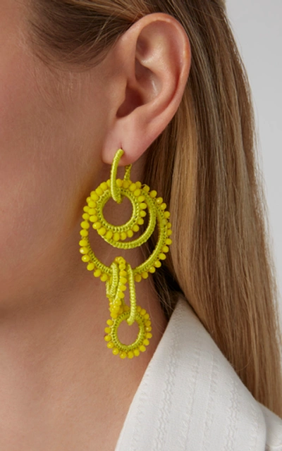 Shop Mignonne Gavigan Tallulah Beaded Earrings In Yellow