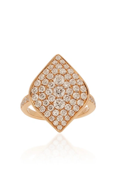Shop Anita Ko Pave Marquis Diamond Ring In Pink