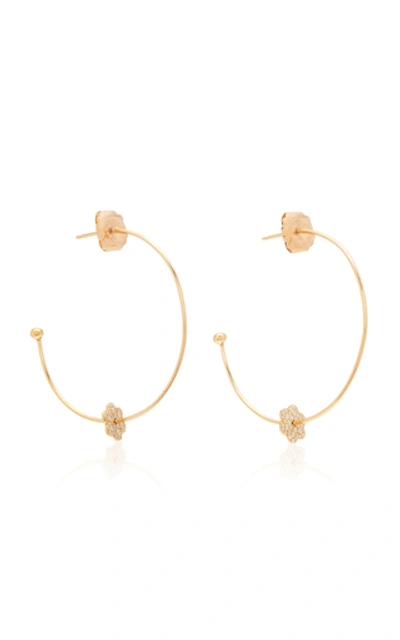 Shop Ashley Mccormick Amelie 18k Gold And Diamond Hoop Earrings