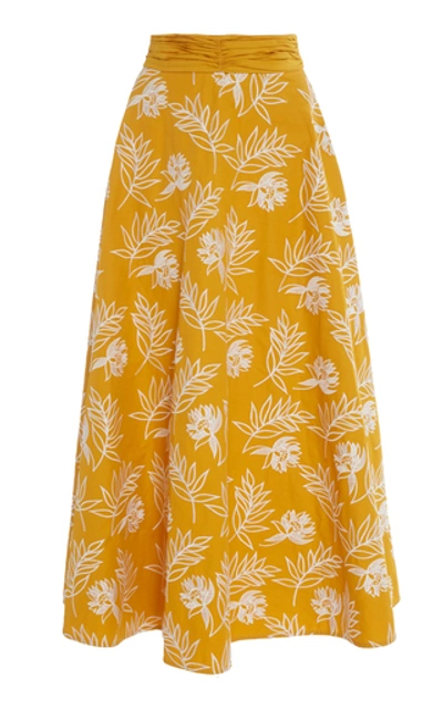 Shop Amur Sandra Skirt In Yellow