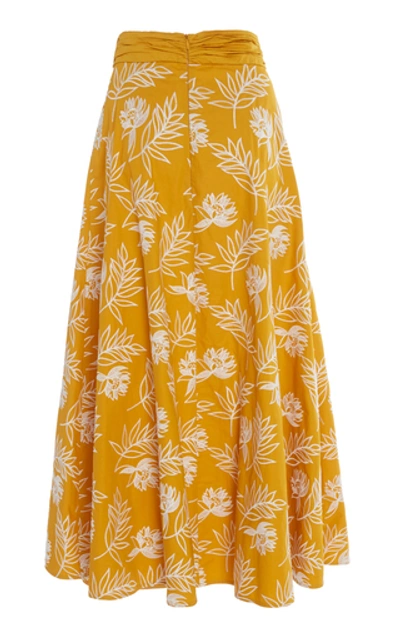 Shop Amur Sandra Skirt In Yellow