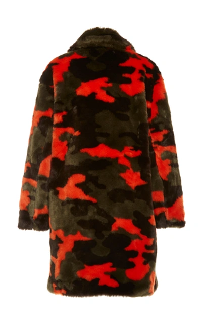 Shop Apparis Jahaira Camouflage Faux Fur Coat In Multi