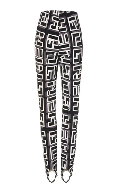 Shop Bogner Elaine Printed Stretch-twill Stirrup Pants