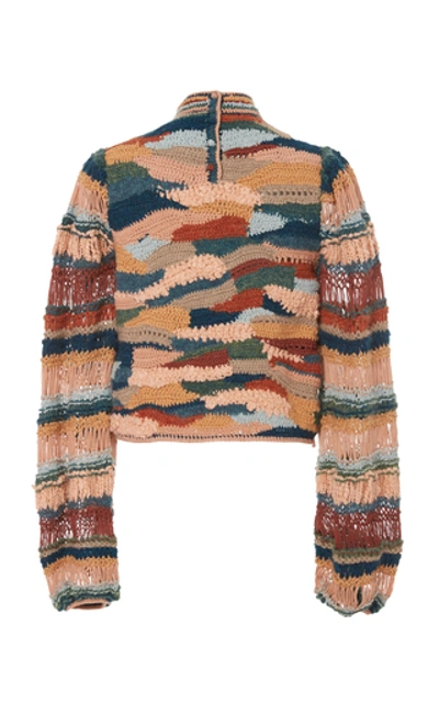 Shop Ulla Johnson Eliya Intarsia-knit Wool Sweater In Print