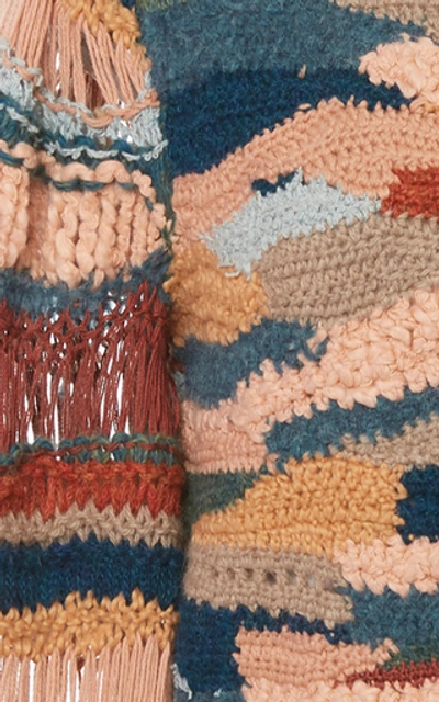 Shop Ulla Johnson Eliya Intarsia-knit Wool Sweater In Print