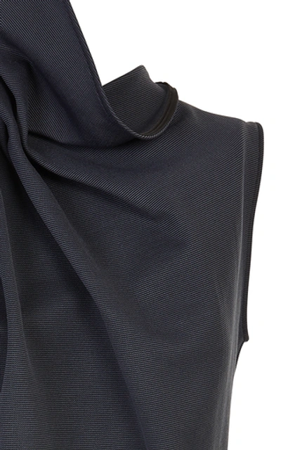 Shop Maticevski Posie Structured Neckline Mini Dress In Grey