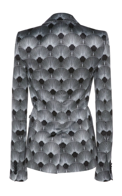 Shop Paco Rabanne Printed Duchesse Satin Blazer