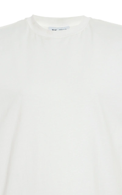 Shop Attico Crewneck Cotton T-shirt In White