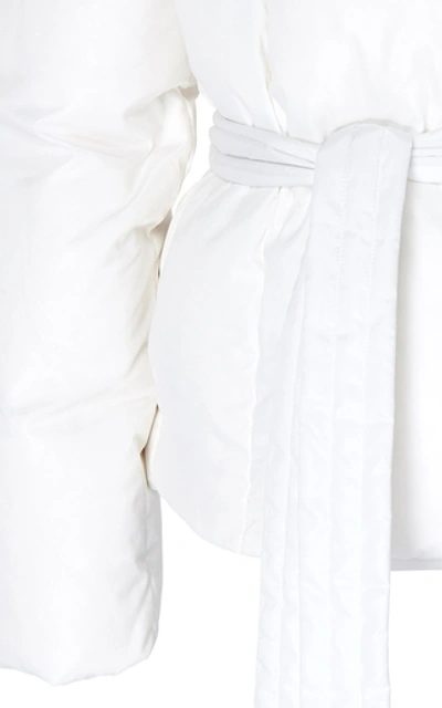Shop Saks Potts Bubble Shawl-collar Puffer Jacket In White