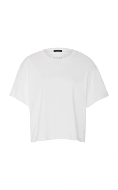 Shop Atm Anthony Thomas Melillo Classic Boy-cut Cotton-jersey T-shirt In White
