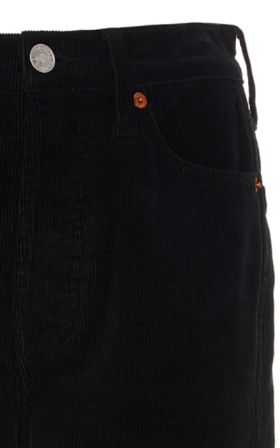 Shop Re/done Double Needle Slim-leg Jeans In Black