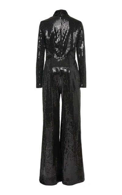 Shop Elie Saab Big Sequence Sequin Jumpsuit In Black