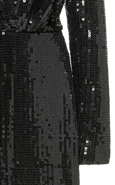 Shop Elie Saab Big Sequence Sequin Jumpsuit In Black